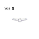 عصفور كريستال خاتم فضة عيار 925 بتصميم دائري زخرفي مرصع بالزركون RM0126-8